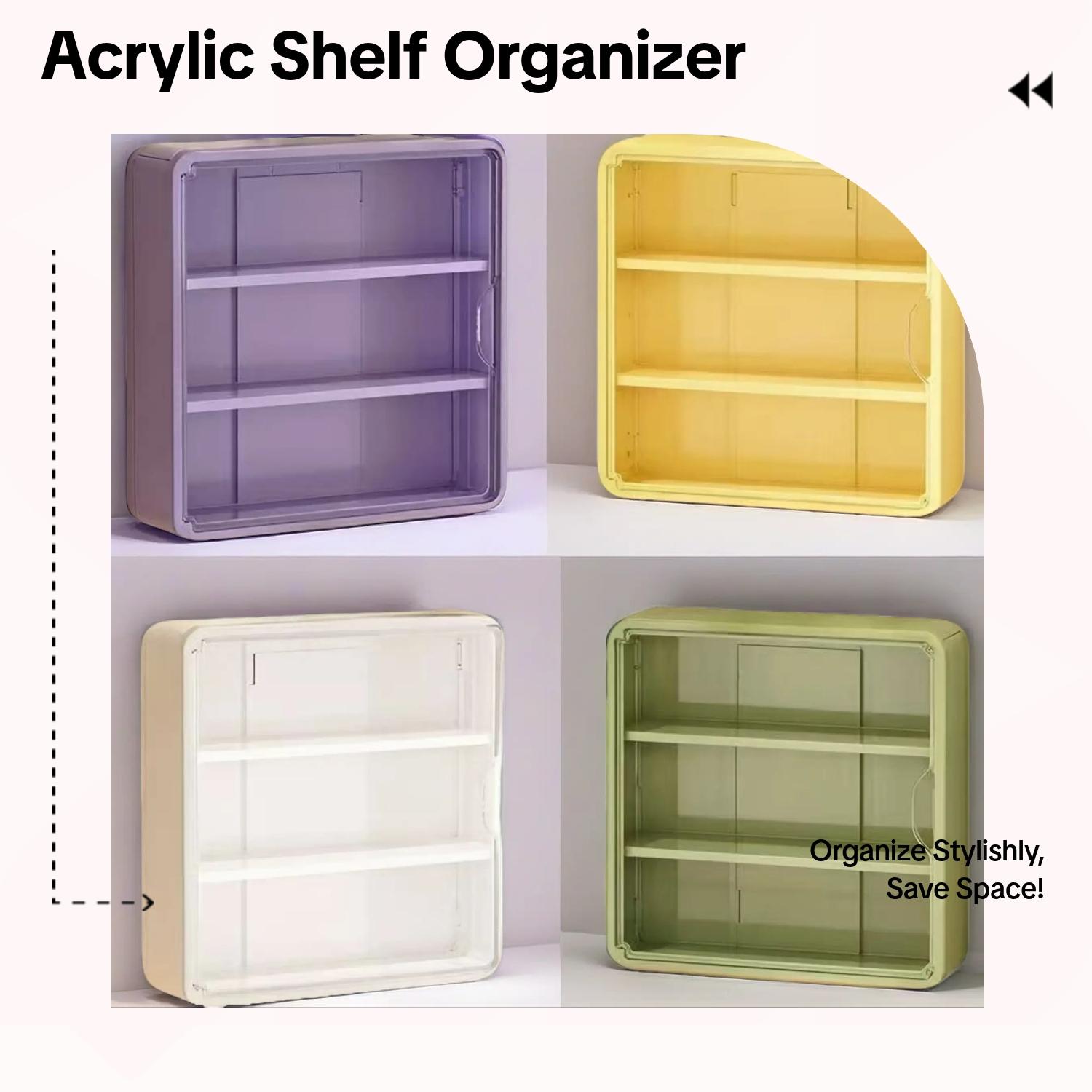 Large Wall-Mounted Display Rack for Doll Collection, 3 or 4-Tier Acrylic Storage Box with Magnetic Design, Space-Saving Clear Compartments for Action Figures and Accessories