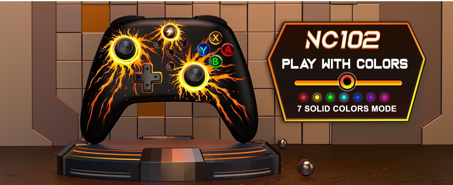 BEBONCOOL Wireless Switch Controller for Nintendo Switch Controller/Lite/OLED, LED Wired PC Game Joysticks-Wireless iOS/Android Remote, Nintendo Game Accessories Gamepads & Standard Controllers