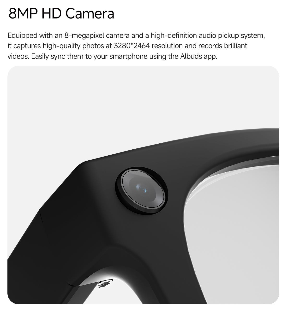 New Mt5 Ultra Ai Smart Glasses, 8mp HD Camera, Voice Recording, Real-Time Translation, Bluetooth-compatible Call, 300mah Battery, 2000mah Charger, Unisex