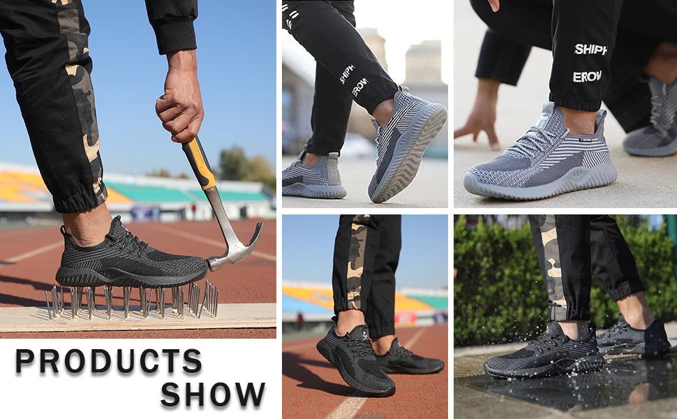 Steel Toe Safety Shoes for Women Men Work Shoes Industrial & Construction Sneakers Puncture Proof Lightweight Working Shoes