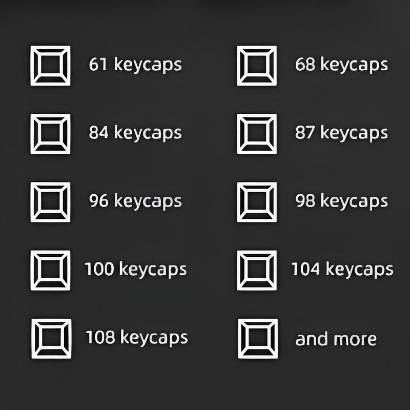 Spider Web Side Printed Keycaps, Mechanical Side Transparent Pbt Five-Sided Heat Transfer Customizable Keycaps, 130pcs Boxed