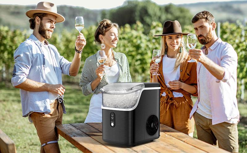 Nugget Ice Maker Countertop with Soft Chewable Pellet Ice, Pebble Portable Ice Machine with Ice Scoop,34lb in 24Hrs, Self-Cleaning,One-Click Operation, Suitable for Kitchen, Office, Home Nugget Ice Maker Countertop with Soft Chewable Pellet Ice, Pebble Portable Ice Machine with Ice Scoop,34lb in 24Hrs, Self-Cleaning,One-Click Operation, Suitable for Kitchen, Office, Home