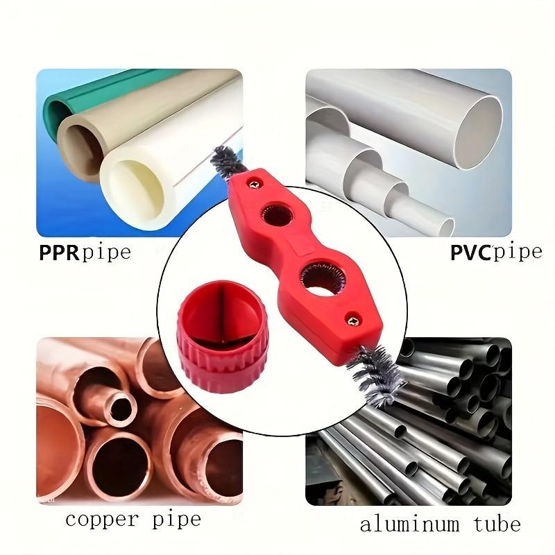 Dual-Head Pipe Brush Four-In-One Battery Steel Wire Brush, Deburring Rust Removal, Outer Wall Inner Hole Cleaning Brush
