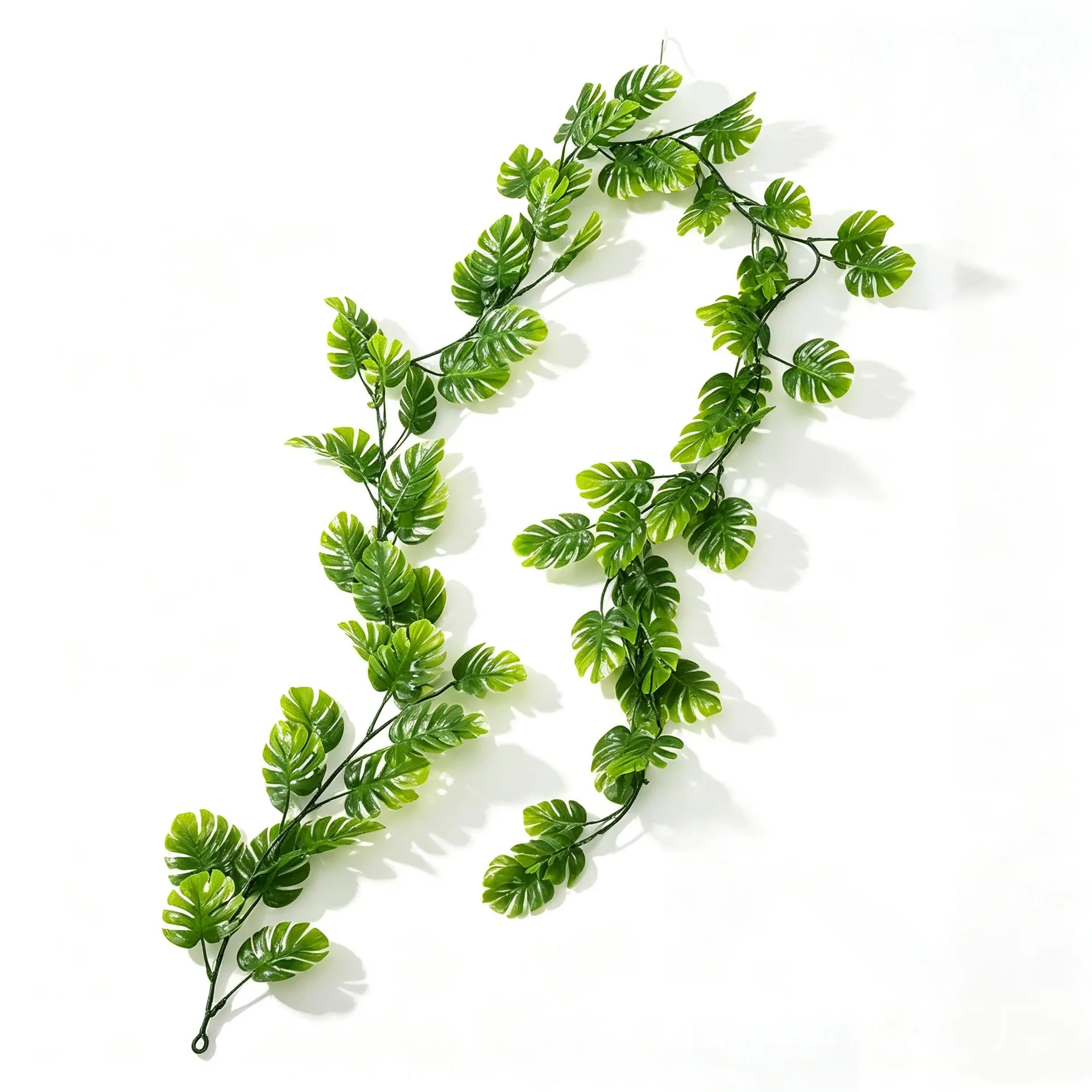 1 Set 67.7 Inch Realistic High Quality Monterey Leaf Vine, Artificial Faux Plant Fake Indoor Plants for Indoor Outdoor Wall Staircase Decor, Valentine's Day Thanksgiving Easter Decoration