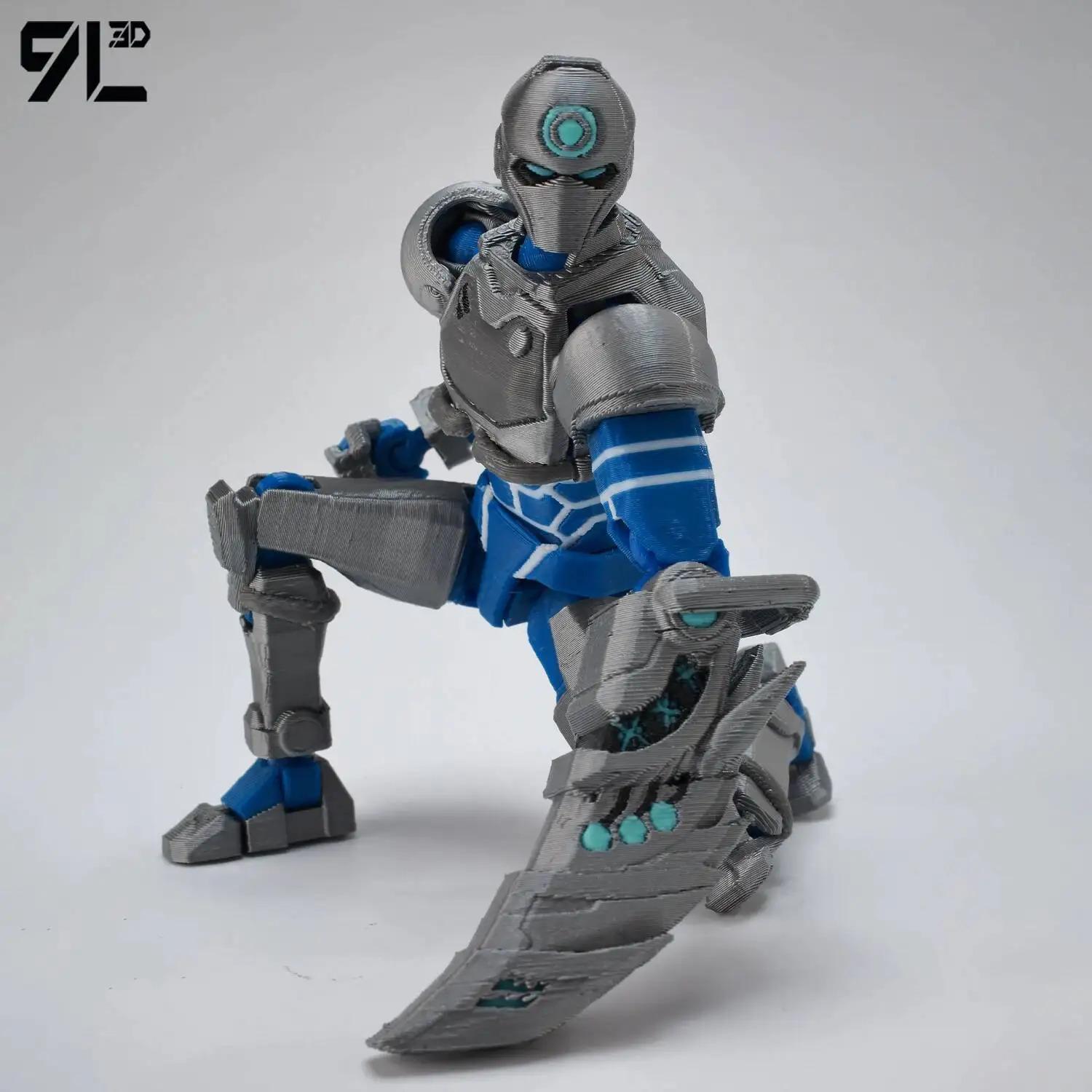 9L3D DIY Shapeshift Articulated Figurine - Titan13 T13 Dummy with 13 Joints, Movable Multi-Pose 3D Model Toy, Desktop Collectible, Tech Jacket Accessory, Gifts for Boys, Toy Photography Prop
