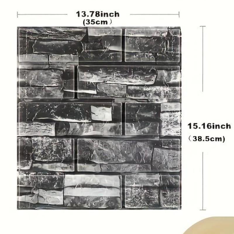 32pcs Self-Adhesive Xpe Retro Wall Stickers, Foam Brick Wallpaper for Bedroom, Waterproof Home Decor, 3mm Thick, Multiple Colors Available