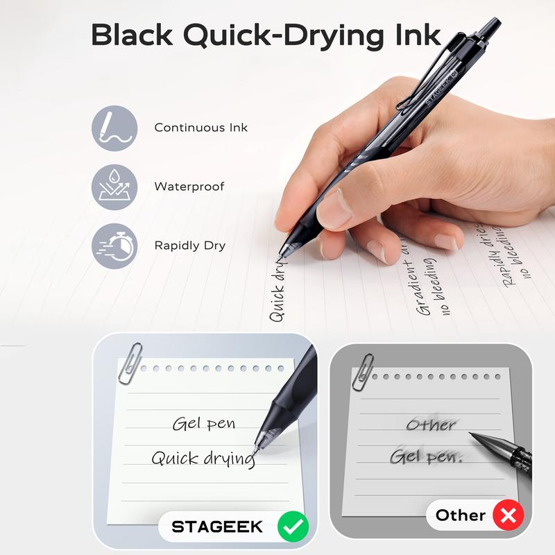 STAGEEK G1 Gel Pens, 24PCS Gel Ink Pens, 0.5mm Medium Point Retractable 12 Pack Blue Ink Pens for Journaling, Writing, Back to SchoolEssentials,Teacher Gifts, School, Office,Boyfriend Gift, SchoolSupplies 2024 (Blue/Black) STAGEEK G1 Gel Pens, 24PCS Gel Ink Pens, 0.5mm Medium Point Retractable 12 Pack Blue Ink Pens for Journaling, Writing, Back to SchoolEssentials,Teacher Gifts, School, Office,Boyfriend Gift, SchoolSupplies 2024 (Blue/Black)