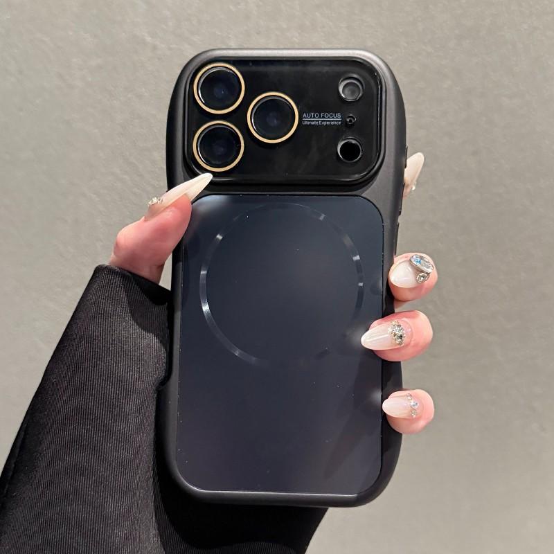 Magnetic Aurora Small Waist Big Vision Window Instant Change 17 Series Lens Protection Shockproof Phone Case, Suitable for iPhone 17 16 15 14 13 12 11 Pro Max Compatible with MagSafe Wireless Charging Matte AI Button Perfect Touch Versatile Phone Case