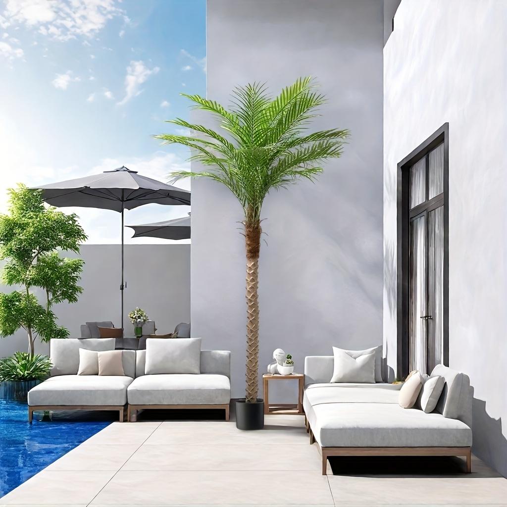 Artificial Phoenix Palm Tree 7FT 8FT 9FT Tall, Artificial Palm Tree, Trees Plants Outdoor Palm Trees, Large Faux Coconut Palm Tree Tropical, For Home Decor Office Living Room Yard Outside Patio Poolside