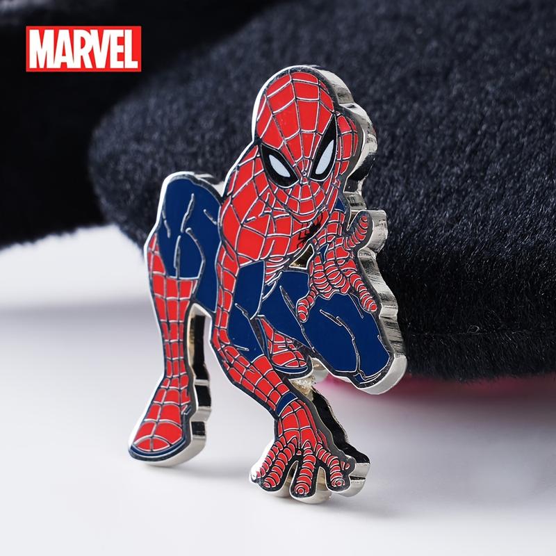 Marvel Officially Licensed Spider-Man Metal Brooch Creative Personalized Collectibles Character Ensemble Pin Jewelry Decorative Bag Clothes Practical Party Birthday Gift