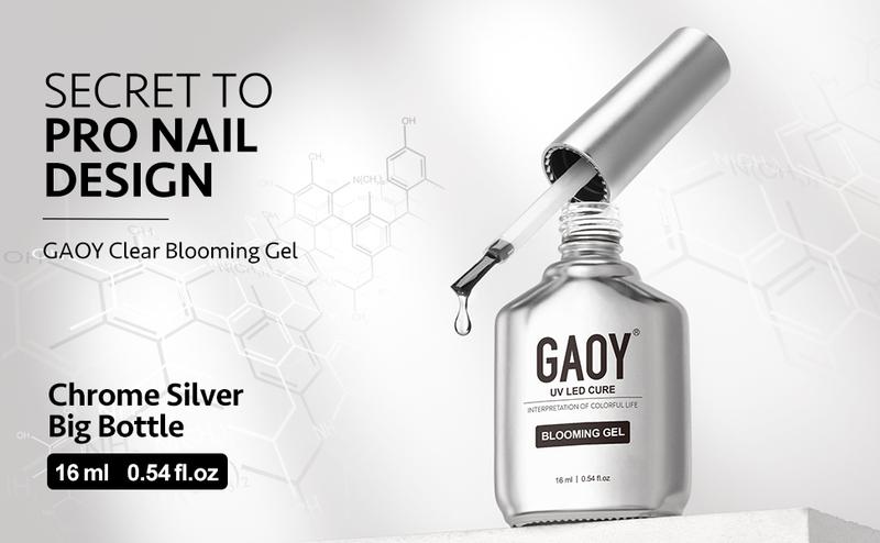 GAOY Nail Blooming Gel, 16ml Clear Blooming UV Gel Nail Polish Holiday Gift Pick, Spreading Effects Soak Off UV Gel for Nail Art DIY Manicure