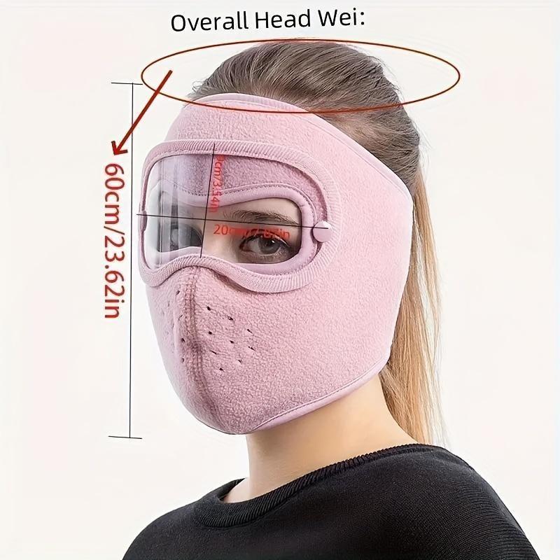 Windproof HD Goggles & Anti-Fog Face Mask Set - Winter Warm Full Coverage for Outdoor Cycling, Skiing| Breathable Dustproof with Clear Eye Shield