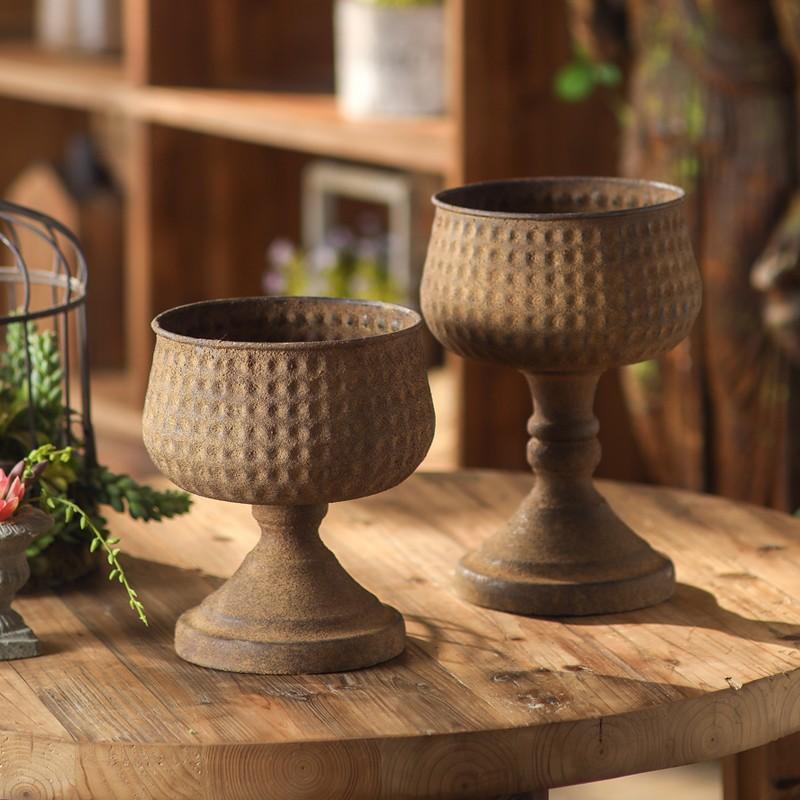 American Retro Distressed Flower Pot Ornaments, Garden Decor, Coffee Shop, Bar, Bed and Breakfast, Courtyard, Balcony, Vase