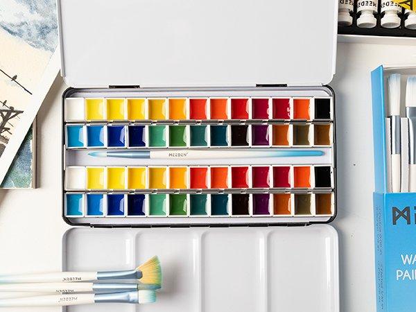 MEEDEN Watercolor Paint Set - 48/24/12 Colors x 12ml/0.4oz Watercolor Paints for Artist MEEDEN Watercolor Paint Set - 48/24/12 Colors x 12ml/0.4oz Watercolor Paints for Artist