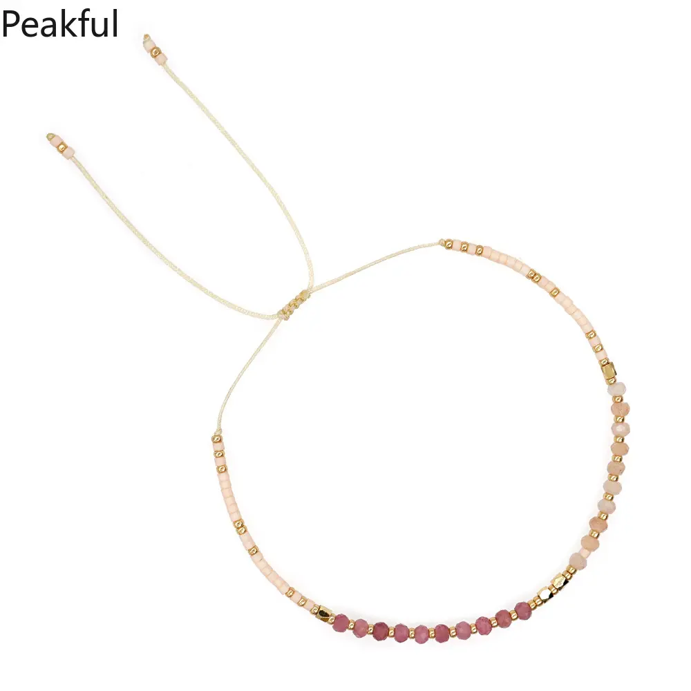 Beaded Bracelet Gift Seed Bead Simple Bracelets for Women Jewelry Adjustable Natural Stone Bracelets for Friendship Beaded Bracelet Gift Seed Bead Simple Bracelets for Women Jewelry Adjustable Natural Stone Bracelets for Friendship