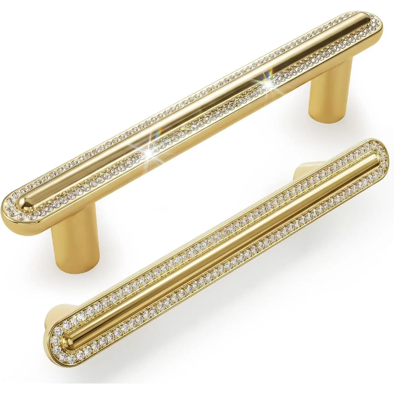 Cabinet Pulls 4 Pack, Luxury  Drawer Knobs Handles, Easy Install Modern Cabinet Pulls for Kitchen Bathroom