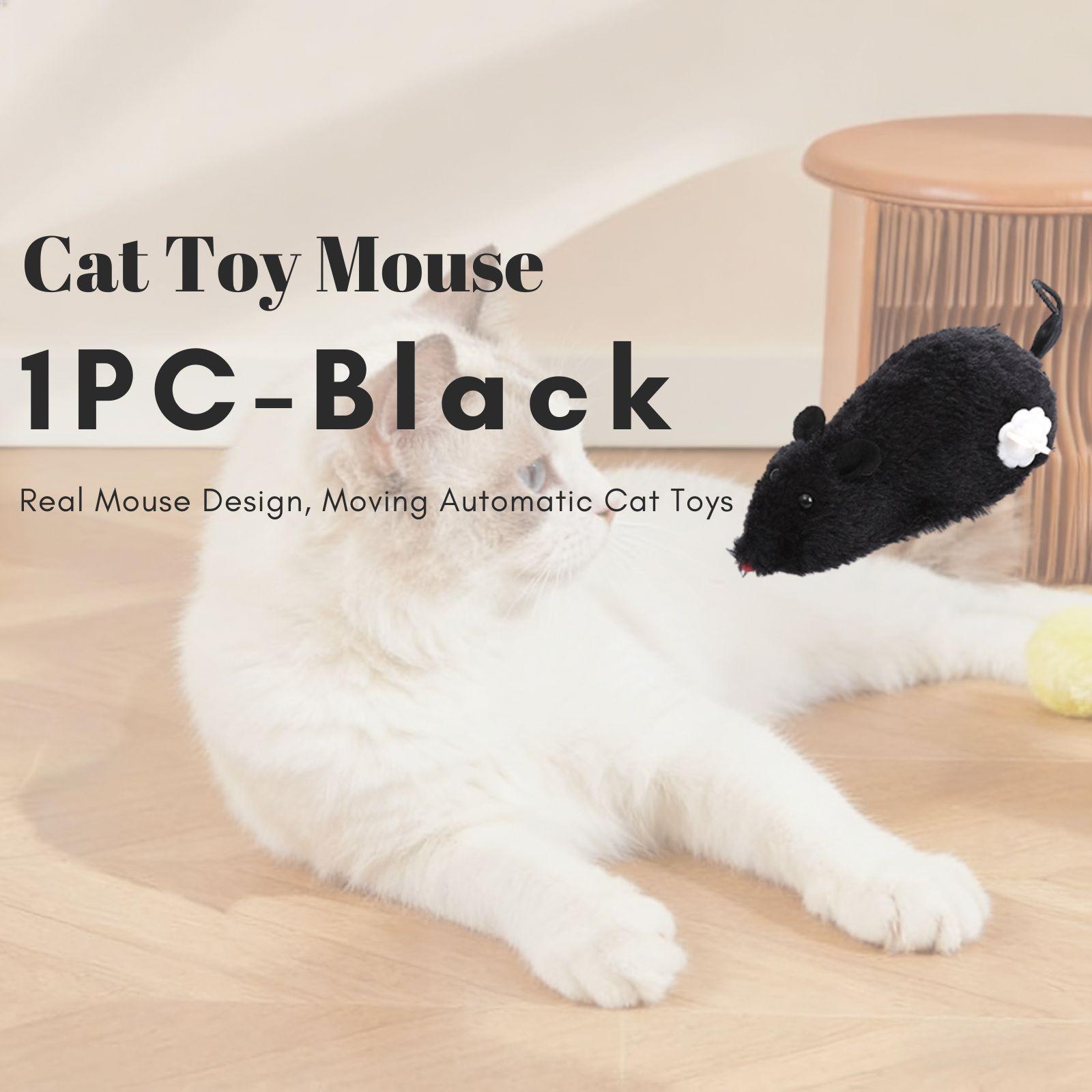 1pc Interactive Cat Toy Mouse, Plush Toy - Durable Plastic, No Batteries Needed, Suitable for Medium Breeds, Fun Cat Toy | Interactive Mouse Toy, Indoor Cat Interactive Toy, Hot Selling in Worldwide, Kittens