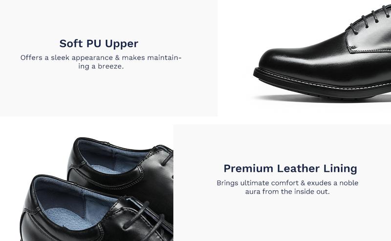 【Live Exclusive】Bruno Marc Men's Formal Synthetic Leather Dress Shoes