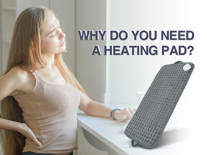 DailyLife Heating Pad with Handles for Back Pain Cramps Relief, 12"x24" Electric Heating Pad With 6 Heat Settings, Auto Off, Machine Washable, Warming mat, Gifts for Women,Mother’s Day, FathersDayGift