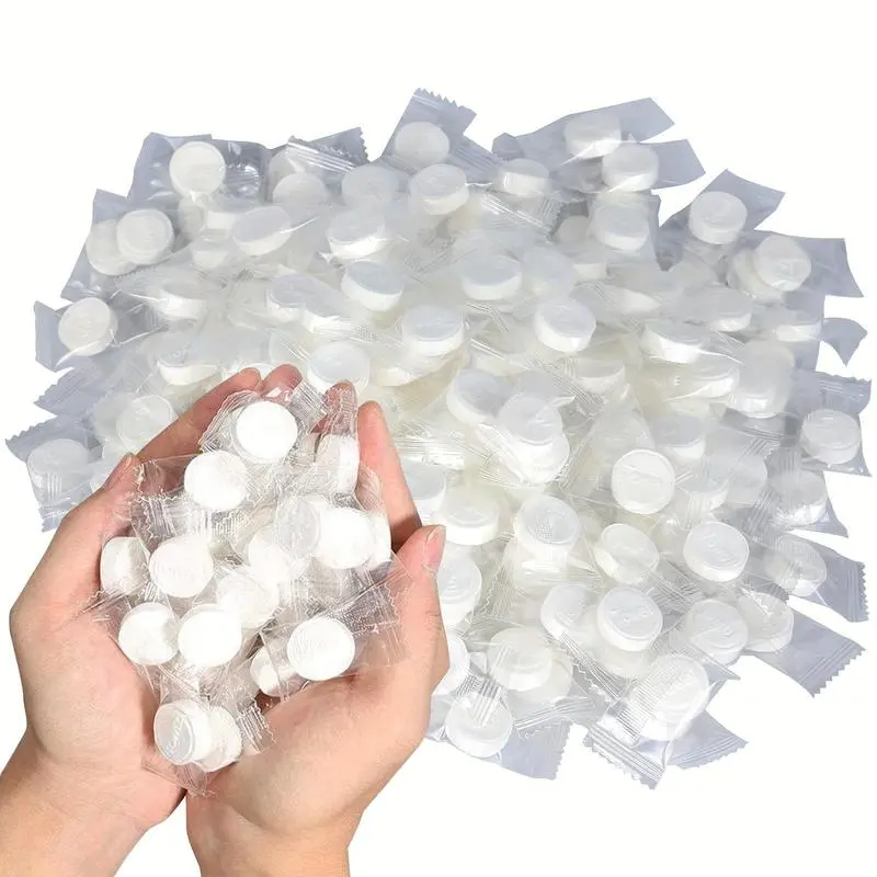 200‑Pack Compressed Towels, Disposable Cotton Coin Tissue Mini Tablet Towels, Portable Face Towels for Travel, Camping, Hiking, Outdoor Sports & Beauty Salon Use