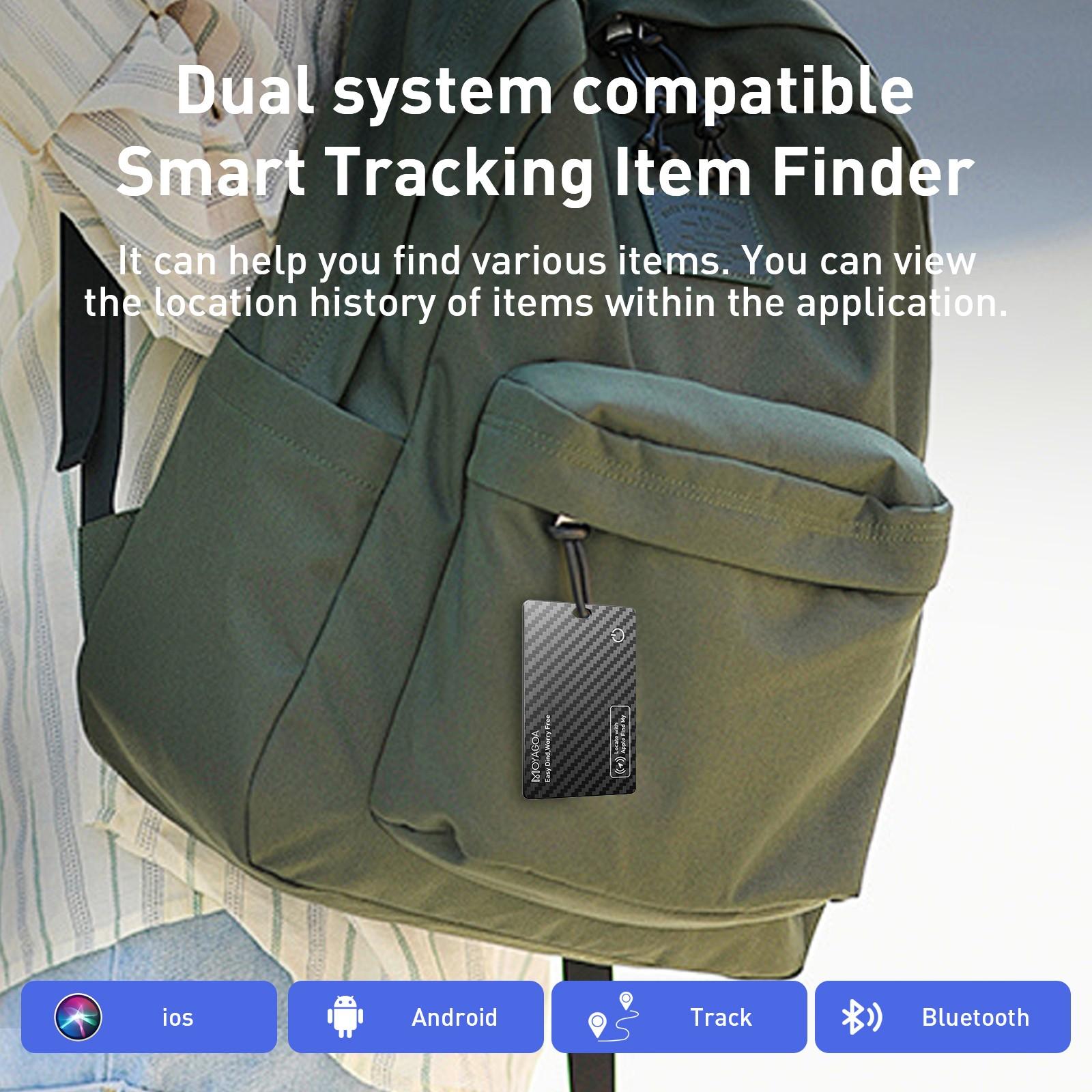 1PC Ultra-Thin Tracking Card for Luggage Tags, Passports, Phones, Wireless Charging Wallet Locator, Compatible with Apple & Android Global Tracking