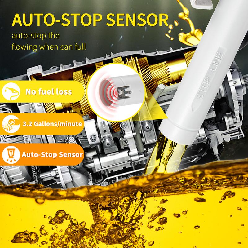 Automotive nozzle series battery-powered fuel pump compact portable