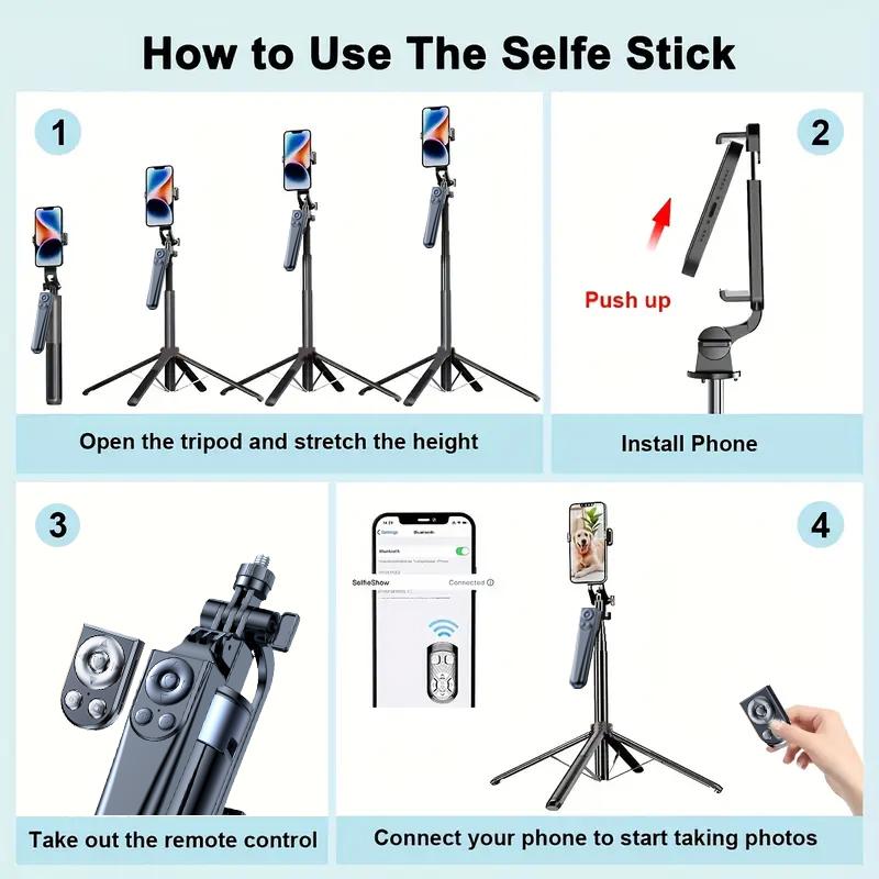 mobile tripod, suitable for mobile phone tripod and selfie stick tripod, with wireless remote control, extendable tripod and travel tripod, is the strongest mobile tripod compatible with mobile phones