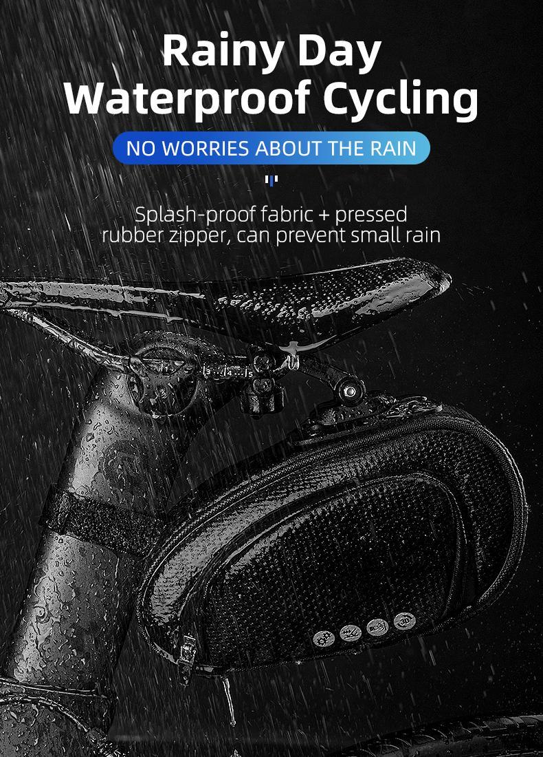 ROCKBROS Bike Saddle Bag Bike Bag Under Seat Bag Bicycle Seat Pack Pouch for Cycling Adjustable Mounting