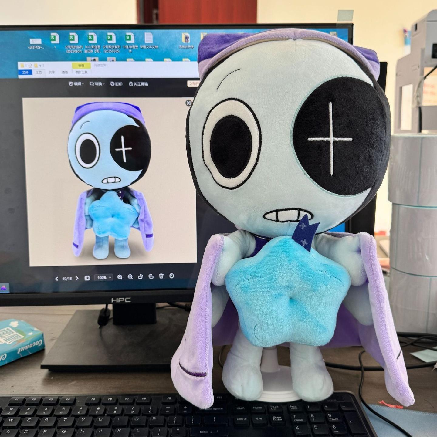 35cm Game Dandy's World Astro with Plush Toy Kawaii Astro Stuffed Dolls Cosplay Sofa Pillow Room Decoration Kids Christmas Gift