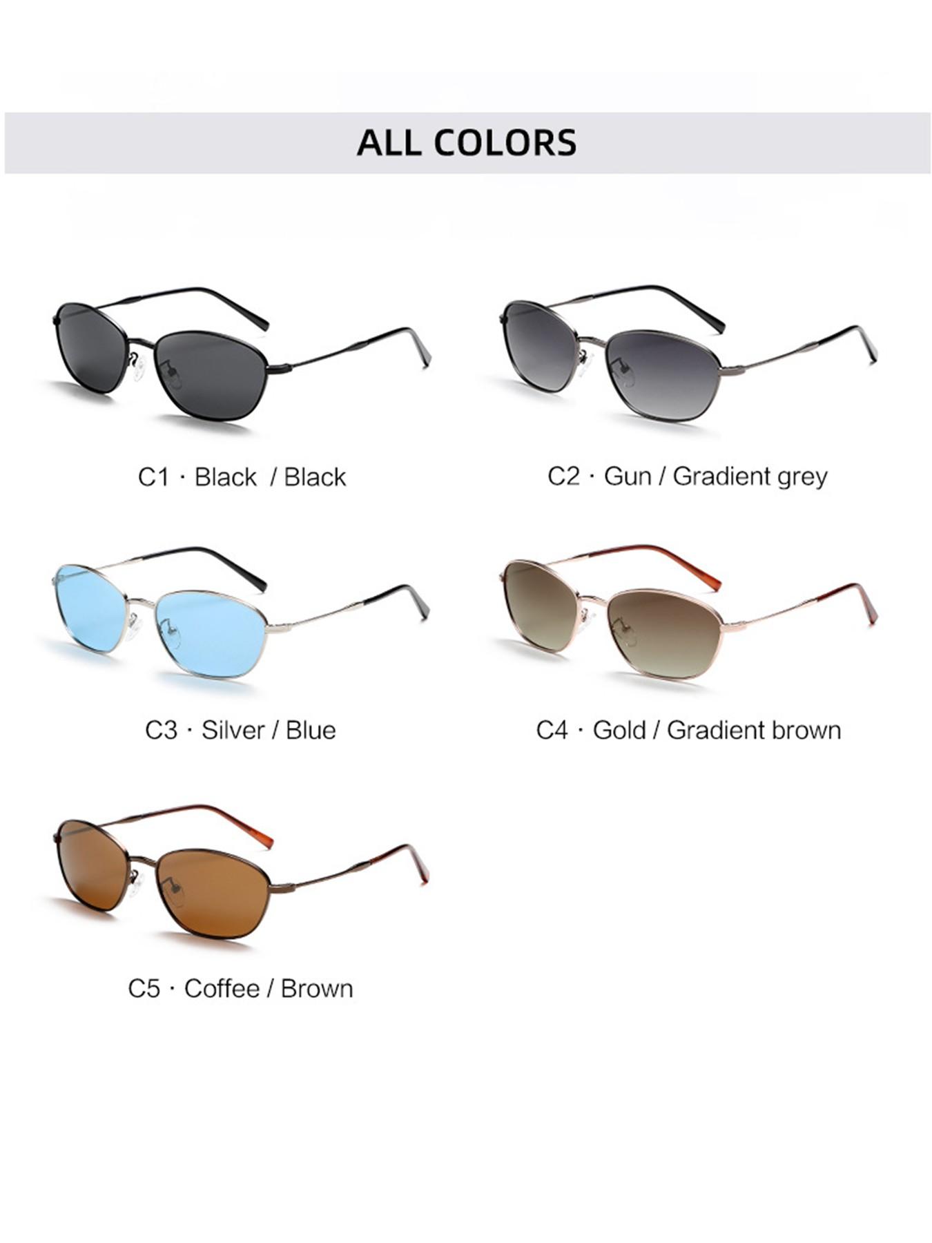 Mira Women's Small Frame Sunglasses, Fashion Metal Polarized UV Protection, Unisex Driving Glasses, Daily Wear Shades G032