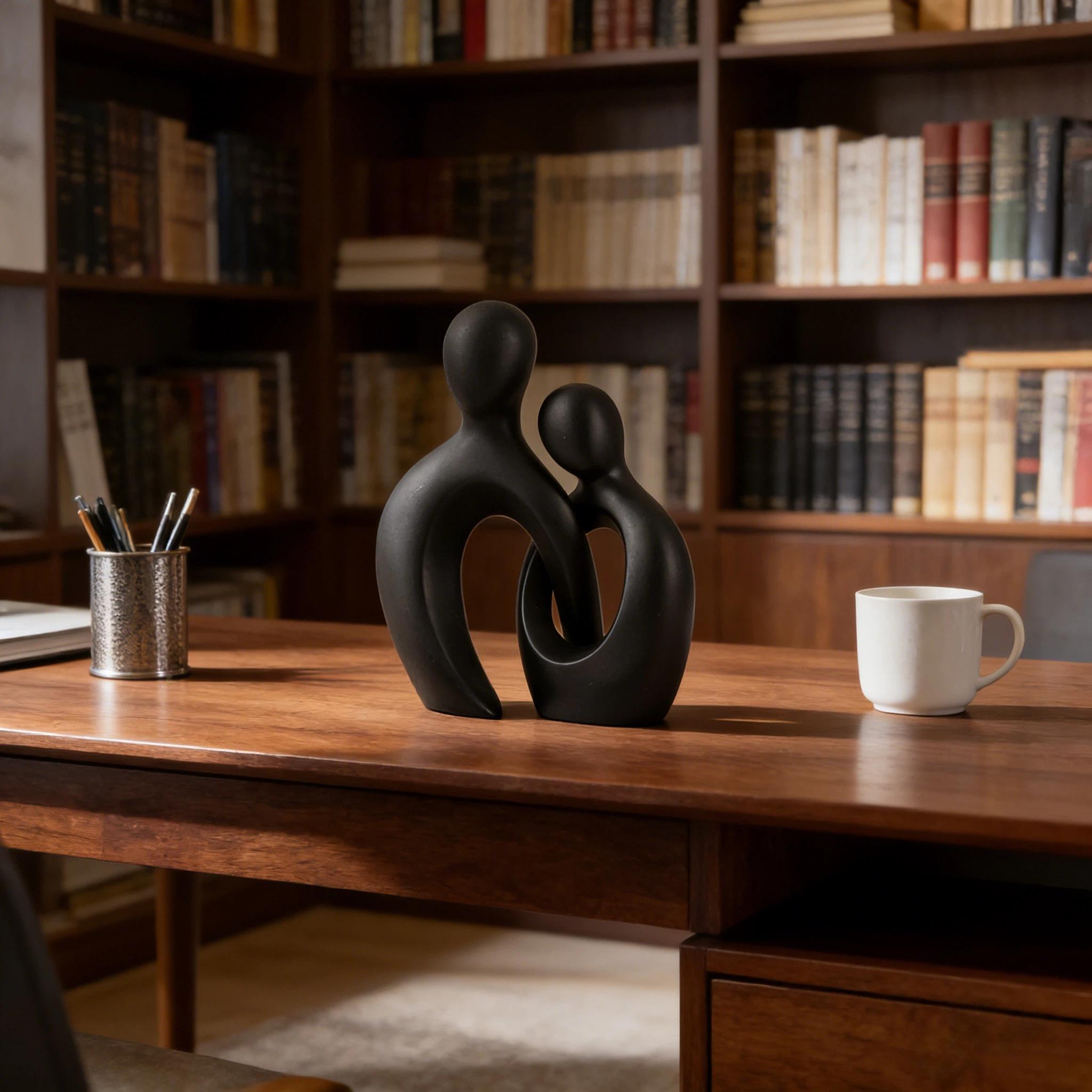 Abstract Couple Hugging Resin Sculpture, Modern Art Decor for Home Office Desk, Unique Gift for Couples, Perfect for Any Occasion