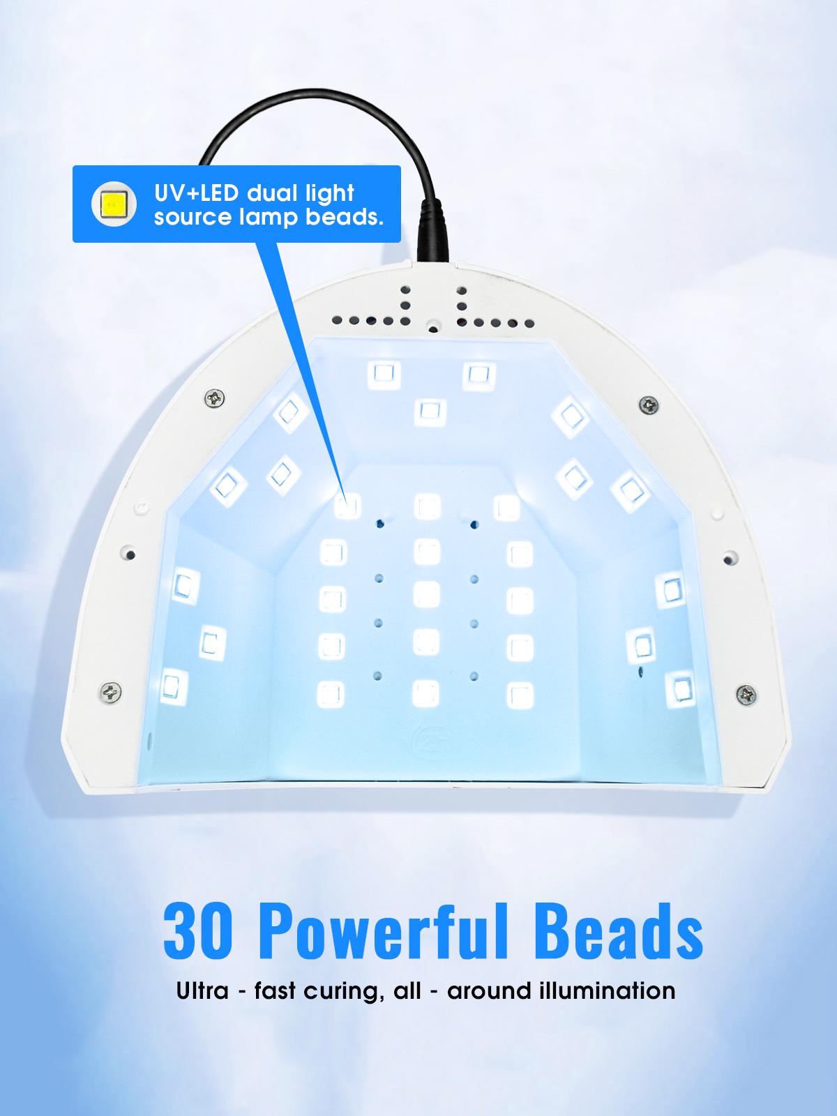 Jewhiteny UV LED Nail Lamp for Gel Nail Polish - Home Manicure Making Tools with Auto Sensor & 4 Timers, Ideal for Salons and Cutics