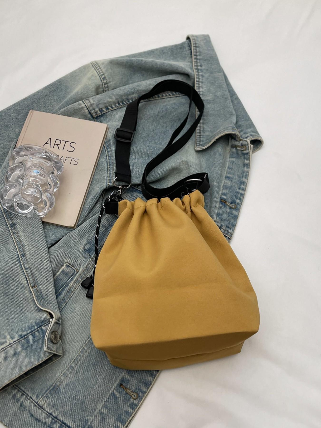 New Single Shoulder Crossbody Bag, Trendy Drawstring Bucket Bag for Men and Women, Unisex Small Versatile Waist Pack