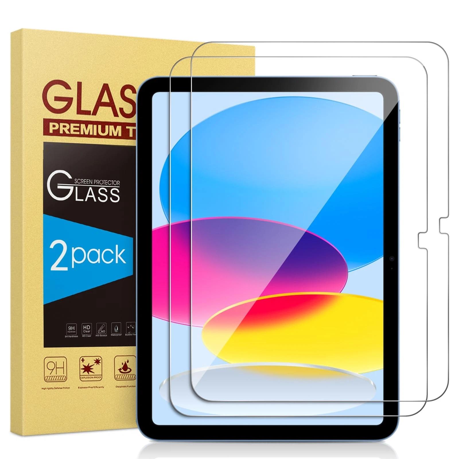 JESS Screen Protector for iPad A16 2025 11th (11 Inch) /10th Generation 2022 (10.9 Inch), 2 Pack Tempered Glass for iPad 11/10 Gen, Case Friendly, Anti-Scratch, Touch Sensitive, Tablet Protector