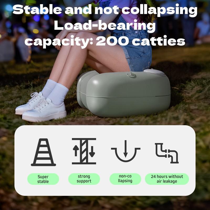 Portable Outdoor Inflatable Pad, Press-Inflate Foldable Music Festival Chair, Thick Material, Concert Beach Lawn Pad