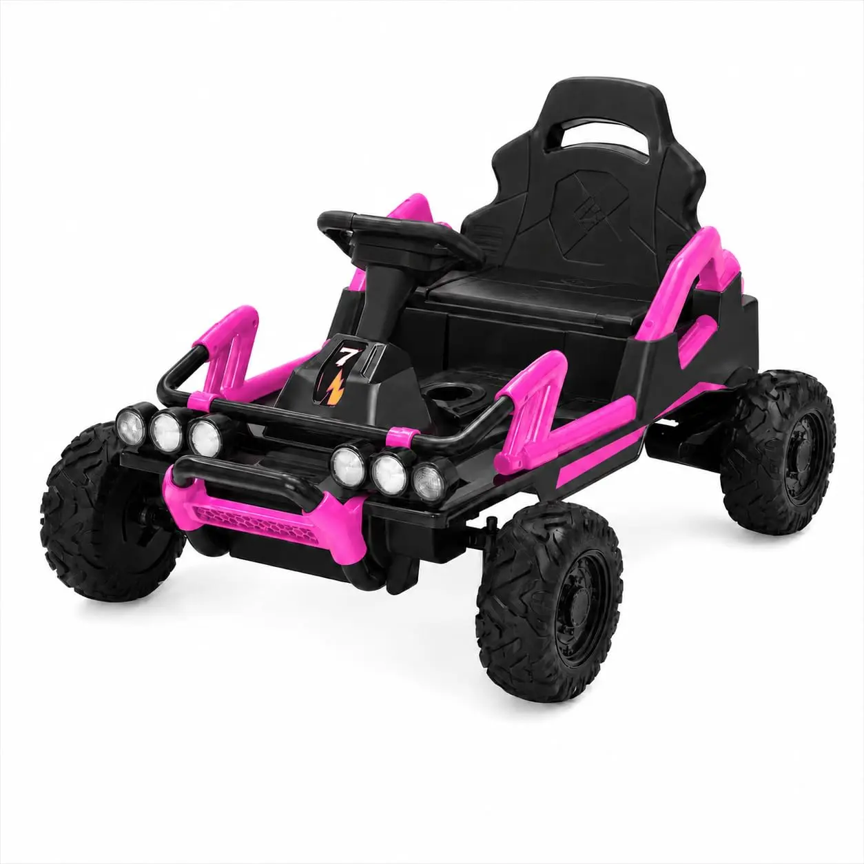 12V Unisex Kids Ride-On Car - Battery-Powered Electric Vehicle - Dual Motors - 4-Wheel Design - EVA Wheels - Rechargeable Outdoor Play Driving Toy - White