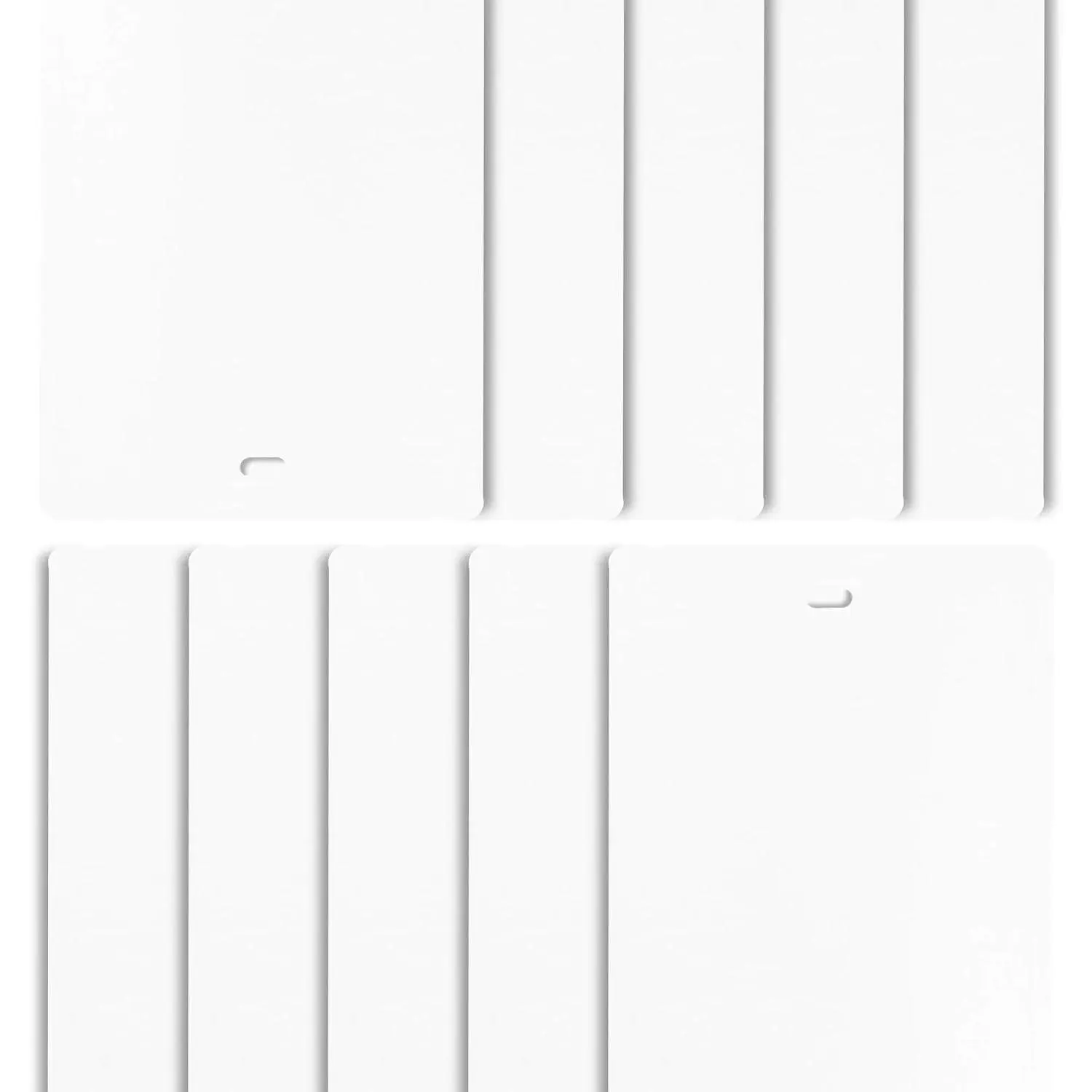 PVC Vertical Blind Replacement Slats Curved Smooth White 58.5 x 3.5 (10-Pack) Small Size