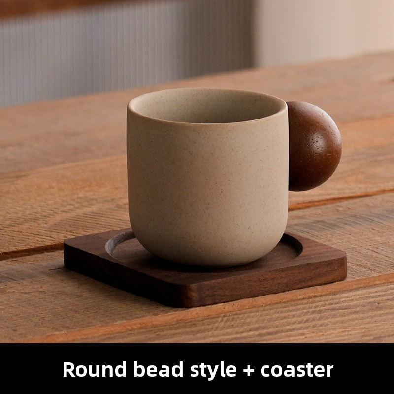 Japanese Style Ceramic Coffee Cup, Handmade Clay Espresso Mug, Large Tea Bowl, Personalized Home Use, Unique Design