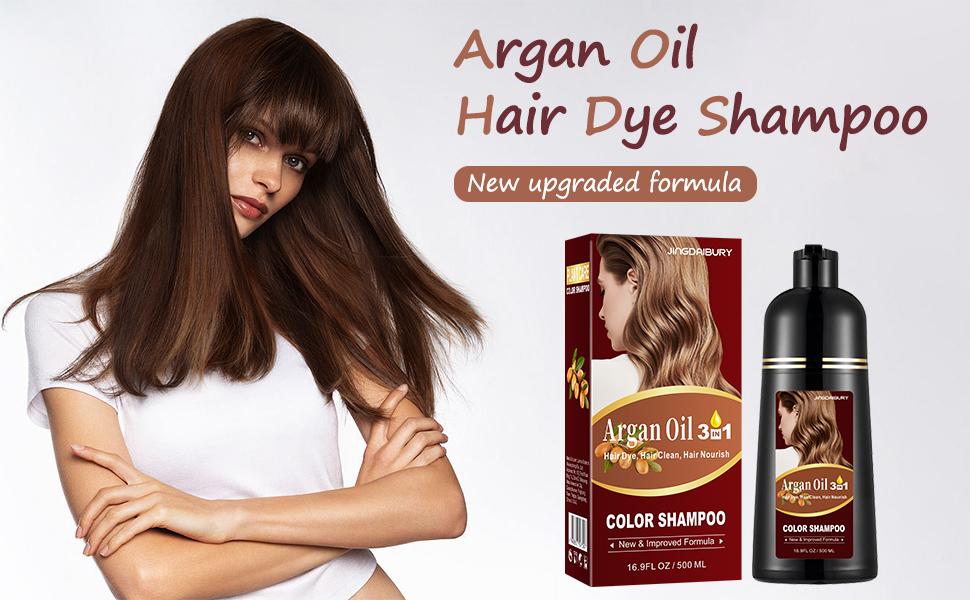 Blonde Brown Hair Dye Shampoo for Men Women , 3-in-1 Hair Color Shampoo tapa canas ,Instant Beautiful Hair Color, Semi Permanent Hight-defition Color Haircare