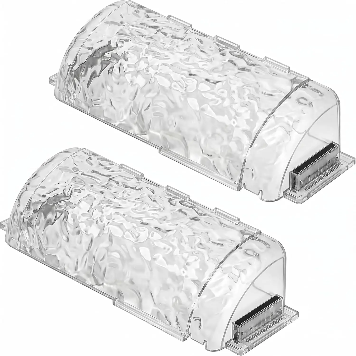 2 Pack  Vent Deflector for Floor, Sidewall & Ceiling Vents – Adjustable 8.5''–15.5'' Clear AC Vent Deflector for Heating & Cooling Airflow Control, Fits  & RV Registers