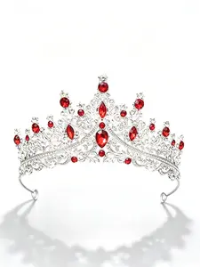 1pc Bride Princess Crown Headpiece, Modern Minimalist Baroque Artificial Crystal Tiara, Wedding Birthday Dress Accessory