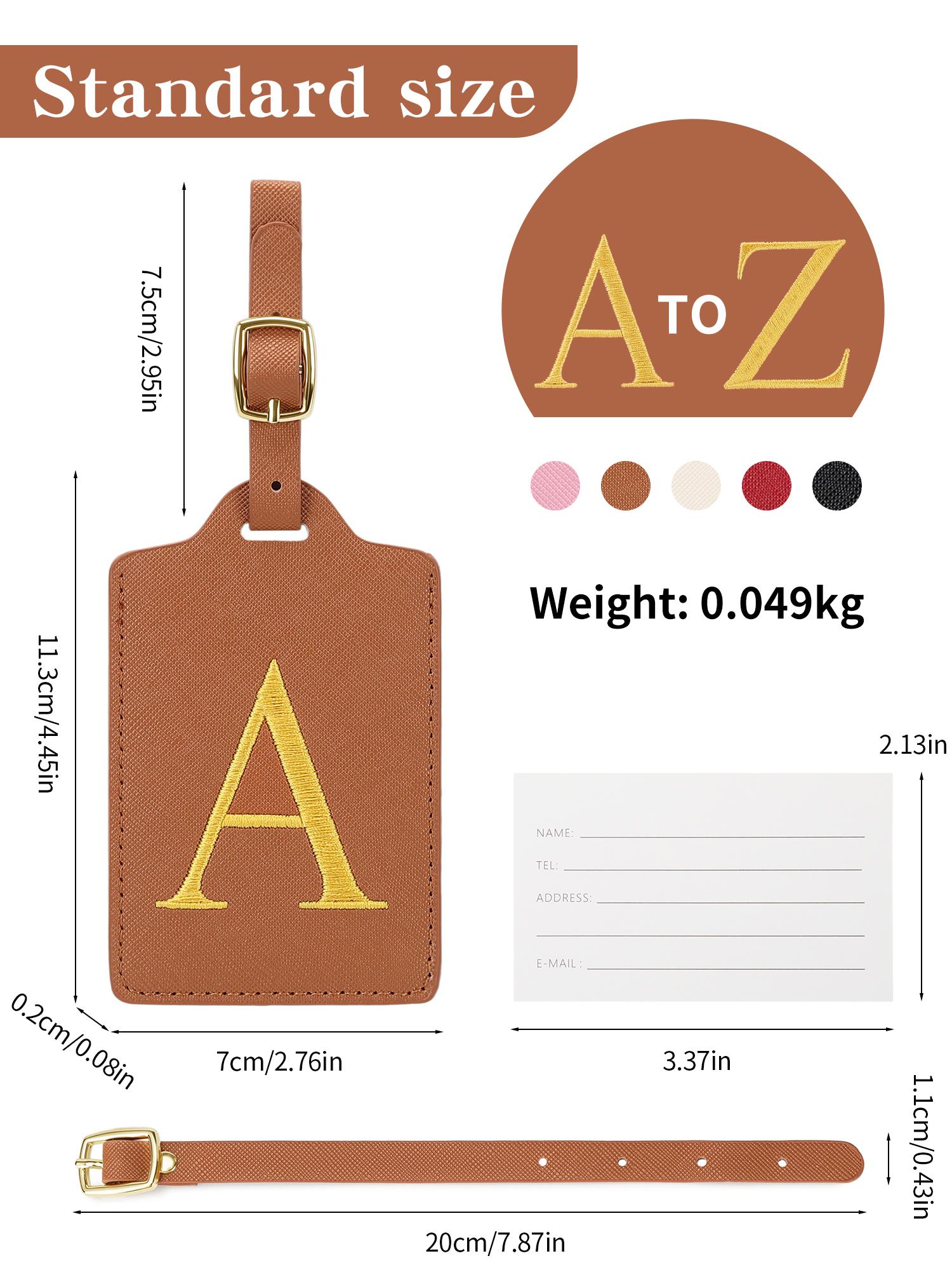 Name ID Luggage Tag, Personalized Letter Tags, Fashion Bag Charms, Bag Pendant, Bag Decoration, Essential for Women's Daily Travel, Cruise Trip Must-Have, Durable and Lightweight Design