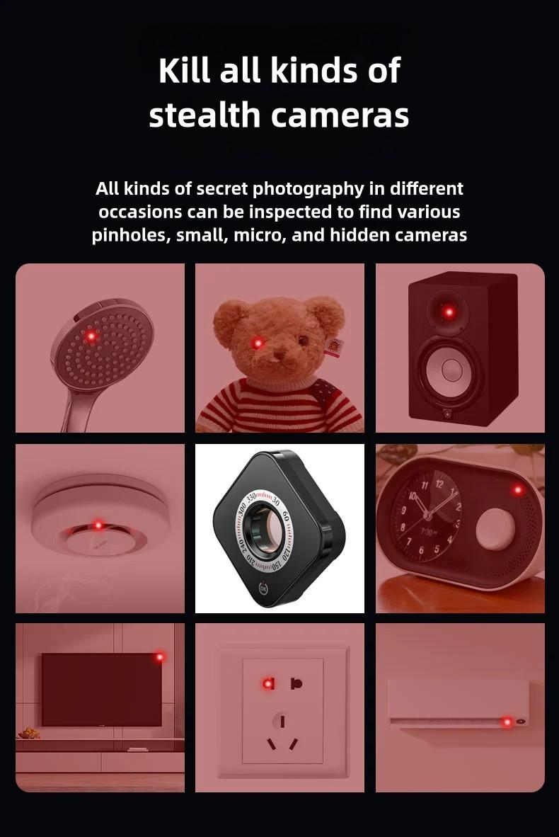 SecurEye Pro Hidden Camera Detector - WiFi Signal Scanner, Infrared & Magnetic Lens Finder for Spy Cams, GPS Trackers at Home/Office/Travel, Real-Time Alert