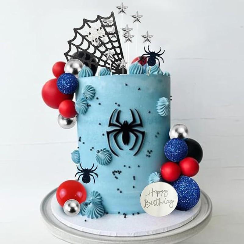 37-Piece Spider Cake Insert Set, Perfect for Infant Shower Parties, Halloween, Christmas, New Year, Valentine's Day, Various Party Events