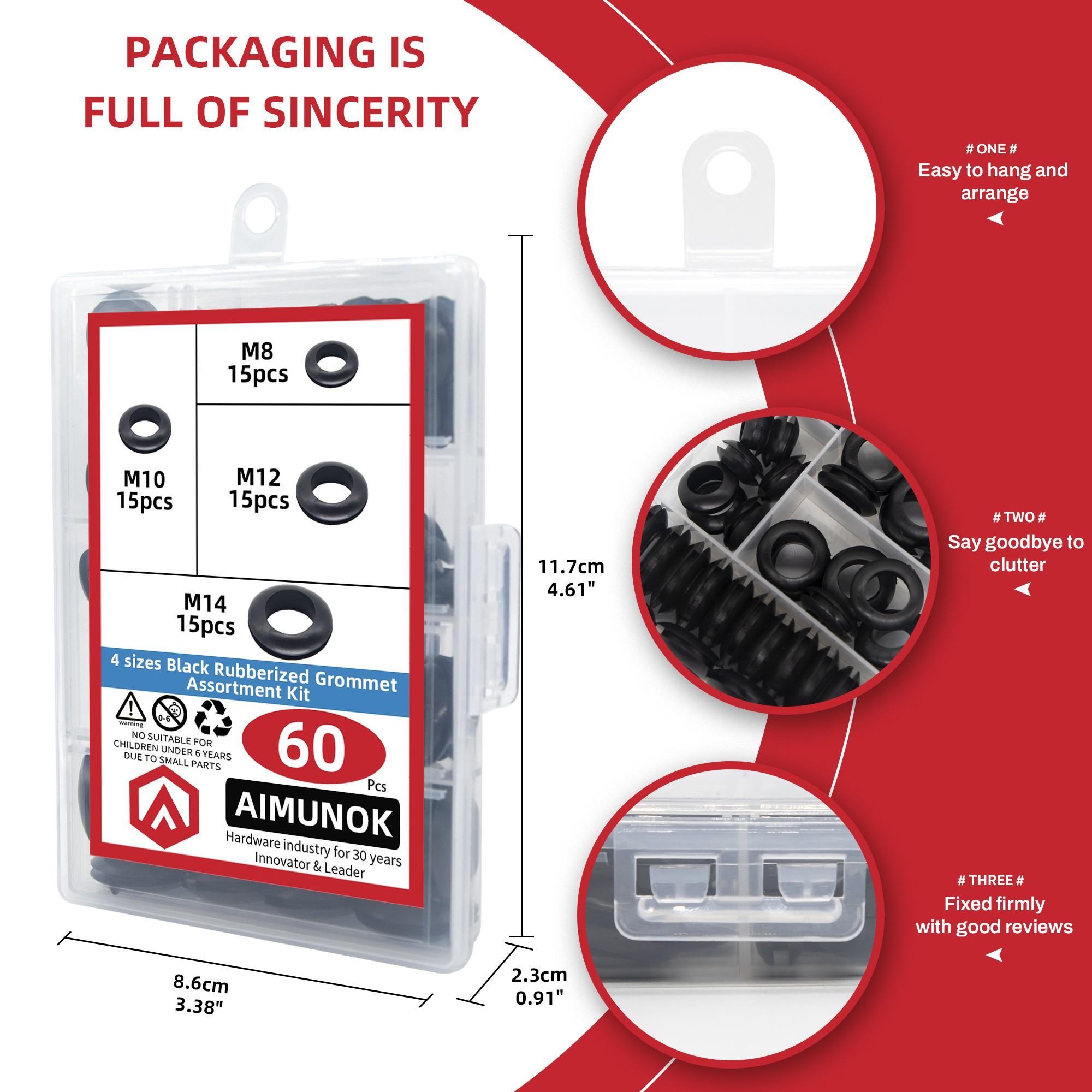 Aimunok Rubber Loop Wire Protector, Durable Cable Guard, Essential for Organizing Wires, Ideal for Home & Office Use, Reliable  Product，Rubber Grommet，Cable Grommet，Wire Grommet