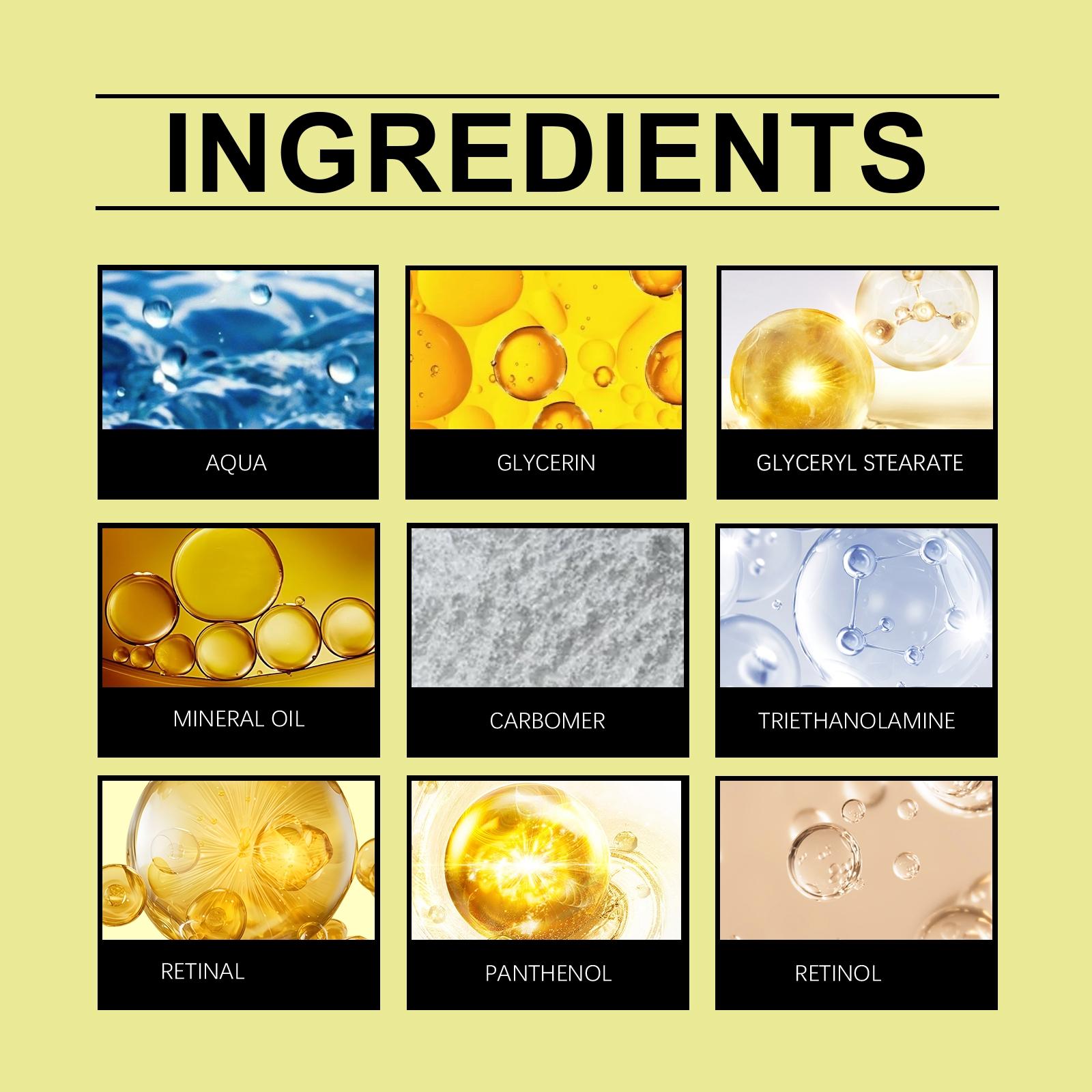 Retinol Firming Eye Cream, Moisturizing Antioxidant Protection, Gel Formula No Parabens, Suitable for Light to Medium Skin Tone