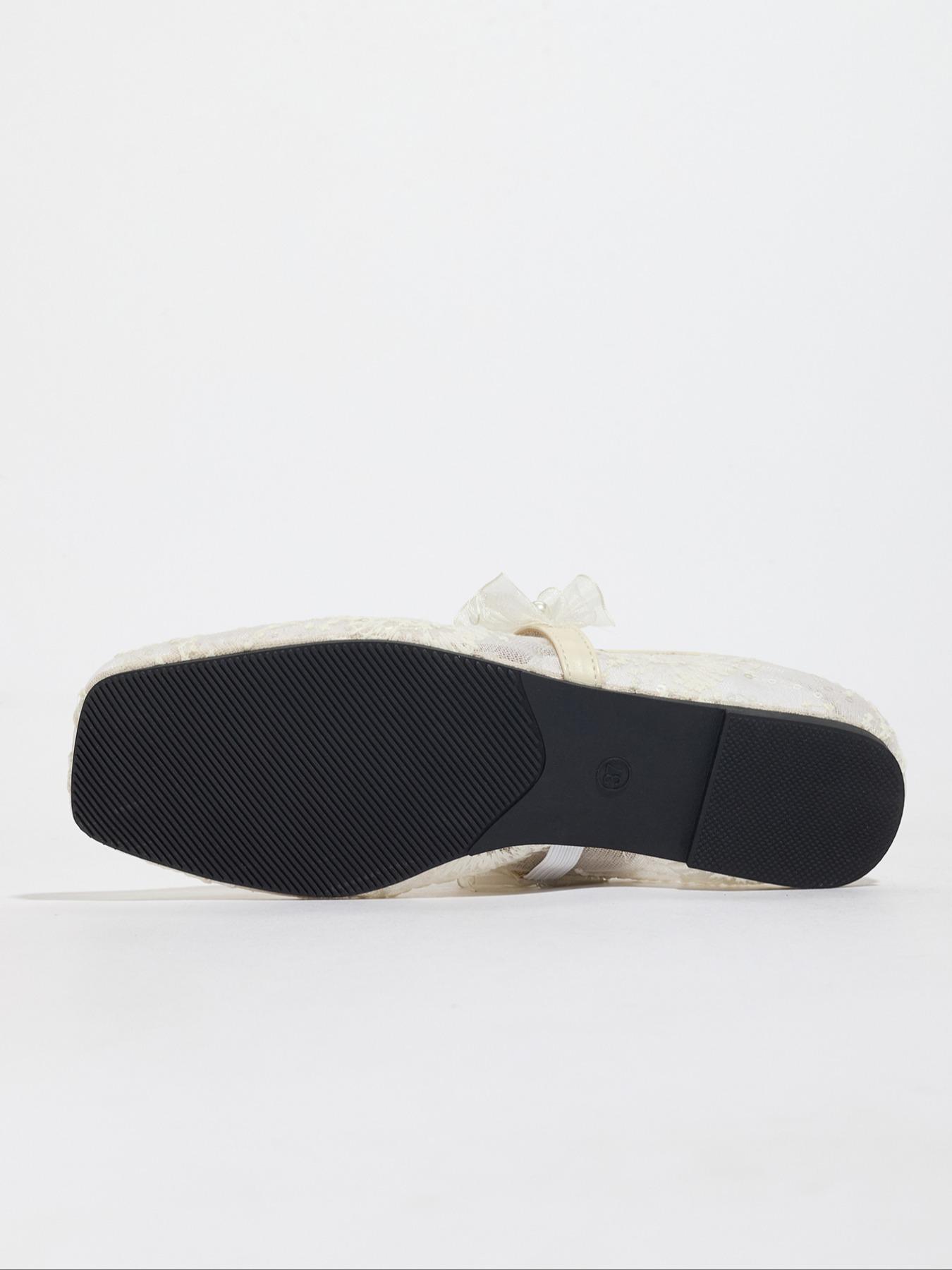 Women's Elegant Embroidery Design Ballet Flats, Trendy Soft Comfortable Flat Shoes, Fashionable Shoes for Daily Wear, Girl, Soft Sole Flats, Netted Ballet Flats