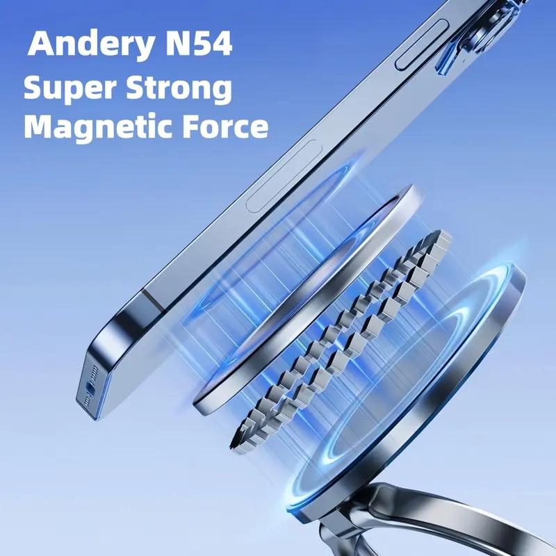 360 Degree Adjustable Magnetic Phone Holder, Portable Folding Car Phone Holder, Suitable for All Smartphones