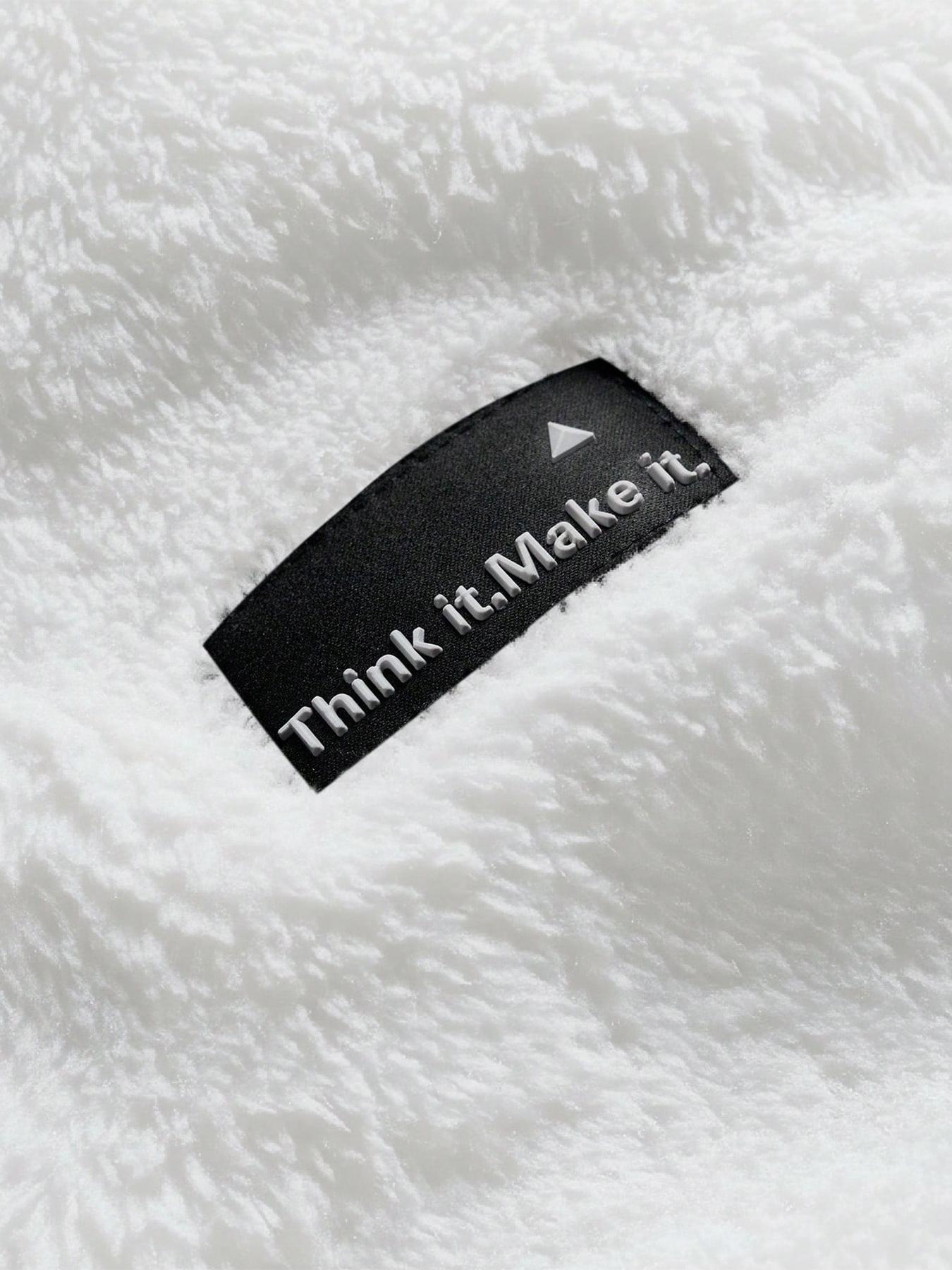 Unisex design, trendy couple's outfit, Y2K style with English patterns and street-style zebra print color-blocked fleece-lined Long Sleeves jacket for autumn and winter. Suitable for streetwear, Y2K fashion, high-street culture,ideal as a gift for men