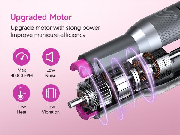 HALMAI Ultra Power Nail Drill: Professional Cordless Electric File for Acrylic & Gel Nails, Ultra-Powerful Motor Engineered by HALMAI, Vibration-Free for Superior Natural Nail Care, 10-Second Gel Removal, Dark Grey